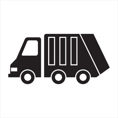 vector illustration of a garbage truck