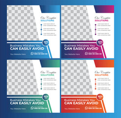 Digital Marketing Social Media Post design template Bundle