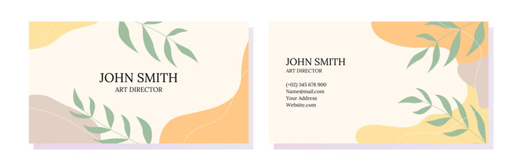 abstract bohemian style name card business card