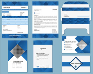 Creative, Clean and Modern Proposal, Stationary & Invoice Design Template, ready to use for Business Proposal, Corporate, Financial Business Stationary and Business Card,