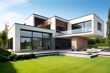 aesthetic modern house . generative Ai