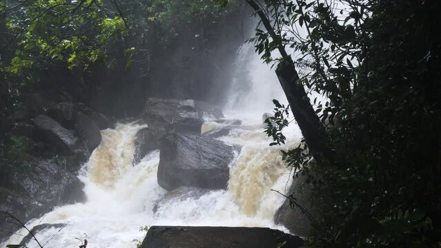 Neluwa Doowili Ella Falls. Sinharaja Forest Reserve. Sri Lanka. UNESCO.