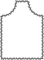 Draped Arch Leaf rectangular frame architectural window door ornate flower frame floral leaf borders natural Botanical Branches decoration wedding card anniversary celebration beautiful arabesque