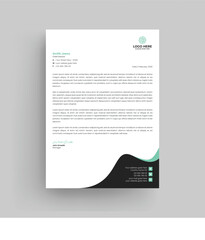 Clean and professional corporate company business letterhead template crypto company service letterhead design.