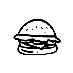 Fototapeta premium sketch of a hamburger
