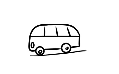 black outline of a car on a white background