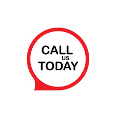 call us today sign on white background