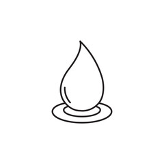 Drop line icon, water drop logo vector