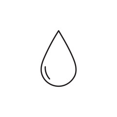 Drop line icon, water drop logo vector