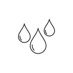 Drop line icon, water drop logo vector