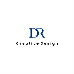 simple letter DR or RD logo design with luxury template vector