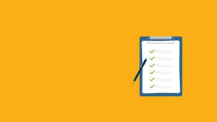 Successful completion of business tasks. Checklist with a business tasks completed.