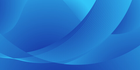 abstract blue wave gradient background for business presentation