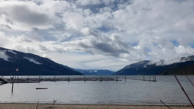 Clouds in Motion: Capturing the Dynamic Beauty of Mabel Lake's Sandy Shoreline