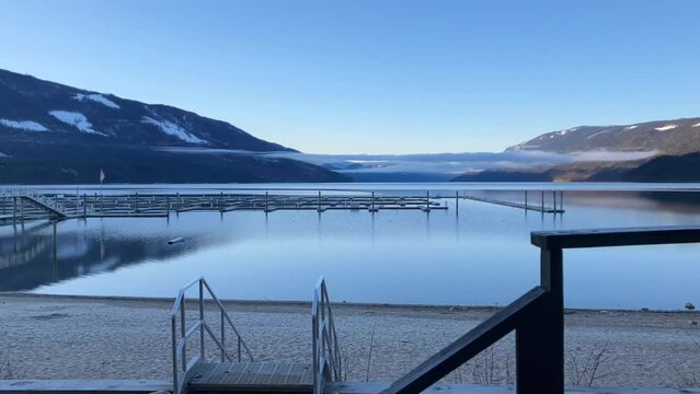 Clouds in Motion: Capturing the Dynamic Beauty of Mabel Lake's Sandy Shoreline