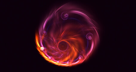 3D rendering abstract round hole light background