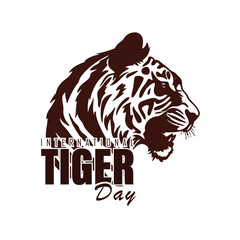 International Tiger Day, Vector illustration