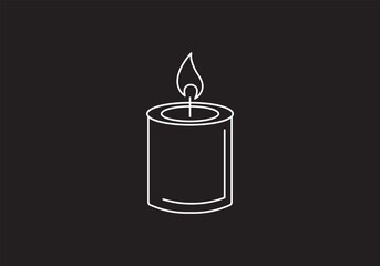 Candle icon. simple candel for icon or logo DESIGN