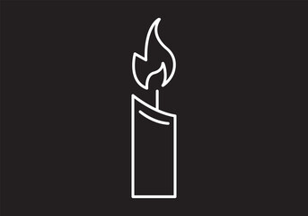 Candle icon. simple candel for icon or logo DESIGN