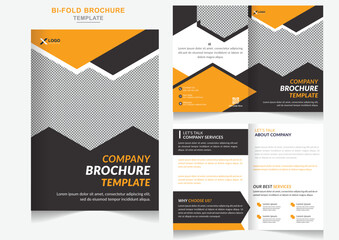 Modern construction or real estate bi-fold  brochure design multipage Real estate company profile brochure template