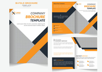 Real estate construction  bi-fold  brochure design multiple color layout Real estate company profile template 