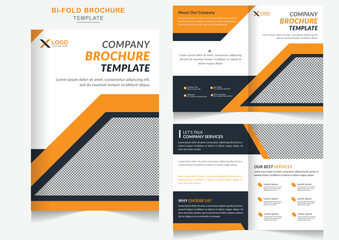 Real estate construction  bi-fold  brochure design multiple color layout Real estate company profile template 