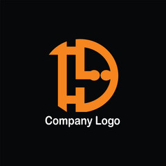 Business Logo. Here Number one (1) and Letter D . RGB color mode used.