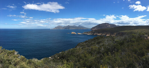 view from the sea, tasmania
