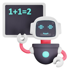 robot 3d icon illustration
