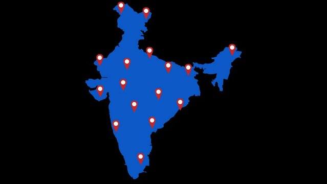 India map animation