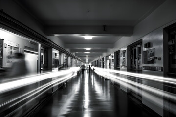 Fototapeta premium Hospital interior long exposure