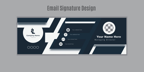 Email signature design template, Social media email signature design, modern email signature, digital email signature.