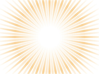 Fototapeta premium 薄く儚く光る太陽光線イメージの抽象的な集中線背景_オレンジ