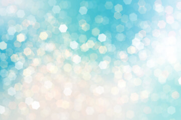  キラキラ輝く水色の丸ボケ背景イラスト