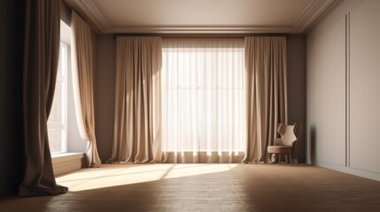 Interior empty room. Generated with AI