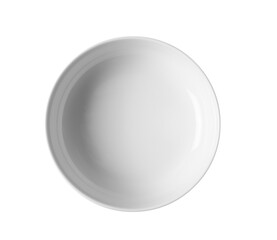 top view white bowl on transparent png