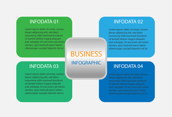 Fototapeta premium Vector infographic design. Business concept with 4 options, steps or processes. vector illustration.