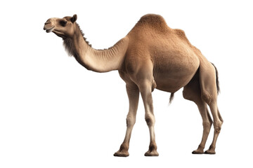 Camel Isolated Illustration on Transparent Background, Generative Ai
