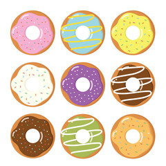 Various donut or doughnut