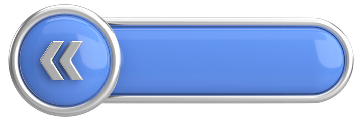 Previous button. Back button. 3D illustration.