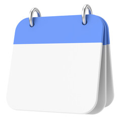 Empty calendar. 3D calendar. 3D illustration.