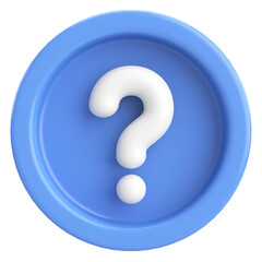Naklejka premium Question mark sign. 3D illustration.