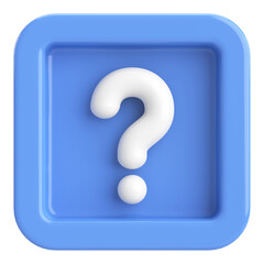 Question mark sign. 3D illustration.