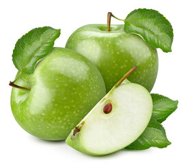 Green apple isolated on white background