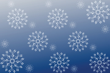 Fototapeta na wymiar Winter Snowflake background, Christmas snowfall, backdrop winter snowflake illustration.