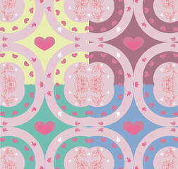 seamless pattern with hearts, seamless pattern , background, pastel , hand draw, pattern, love pattern,