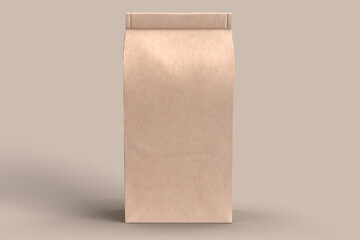 High-quality and Highly Secure Food bag paper Packaging.3d rendering.