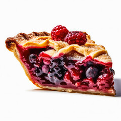 
Delicious Berry Pie isolated on white background, generative AI

