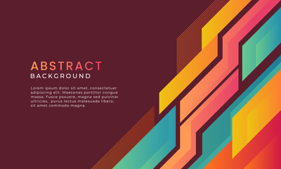 Colorful geometric modern background vector