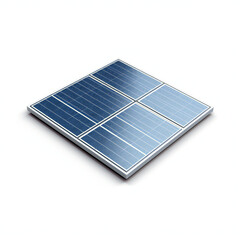 Solar cells on white background, Generative AI